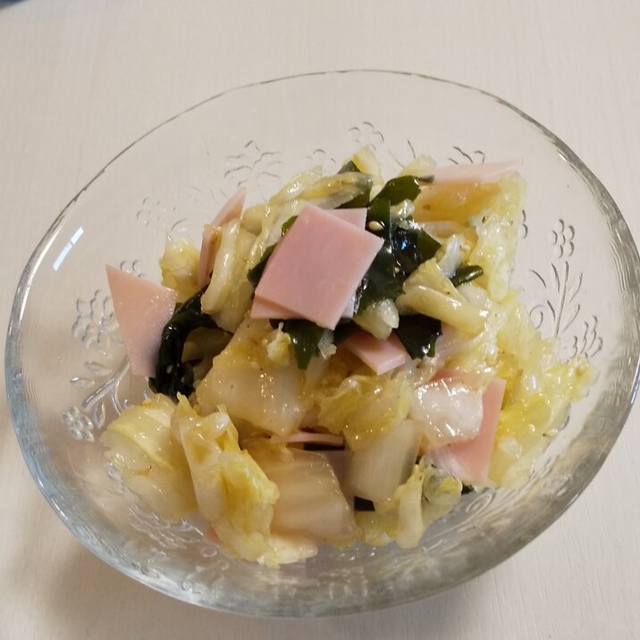 簡単！白菜とワカメのゴマ風味サラダ☆